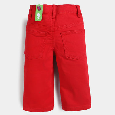 Infant Girls Pant Cotton Shine Like-Red