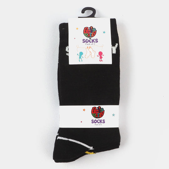 Boys Socks Pack of 2 Weekend-BLACK