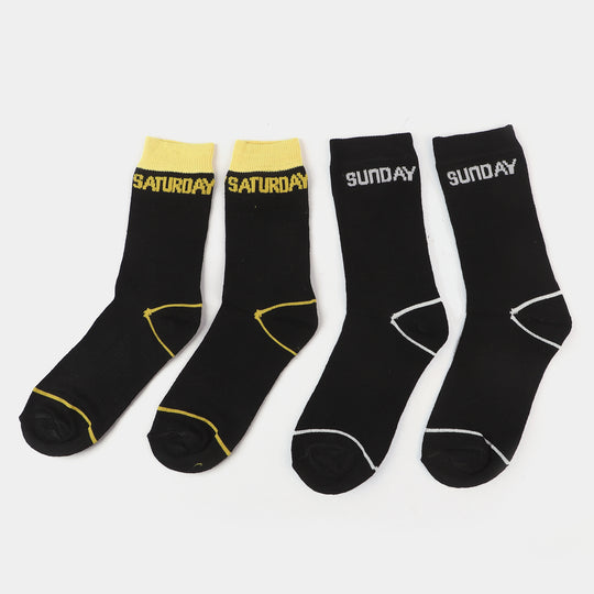 Boys Socks Pack of 2 Weekend-BLACK