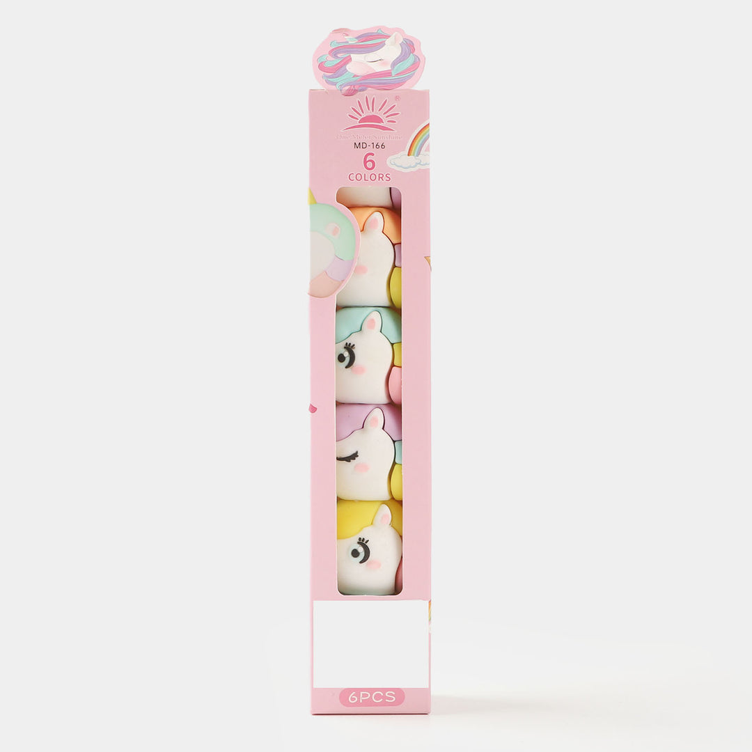 6 Colors Character Highlighter Marker Pen