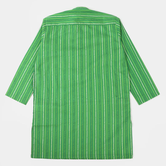 Boys Cotton Printed Kurta Pakistan Zindabad - Green