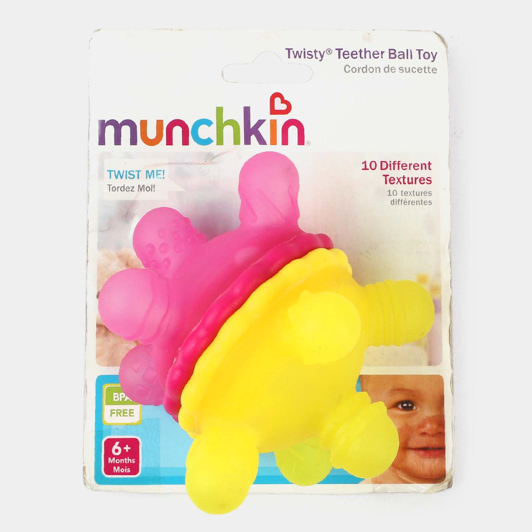 Munchkin Twisty Teether Ball 6+ Months-Yellow