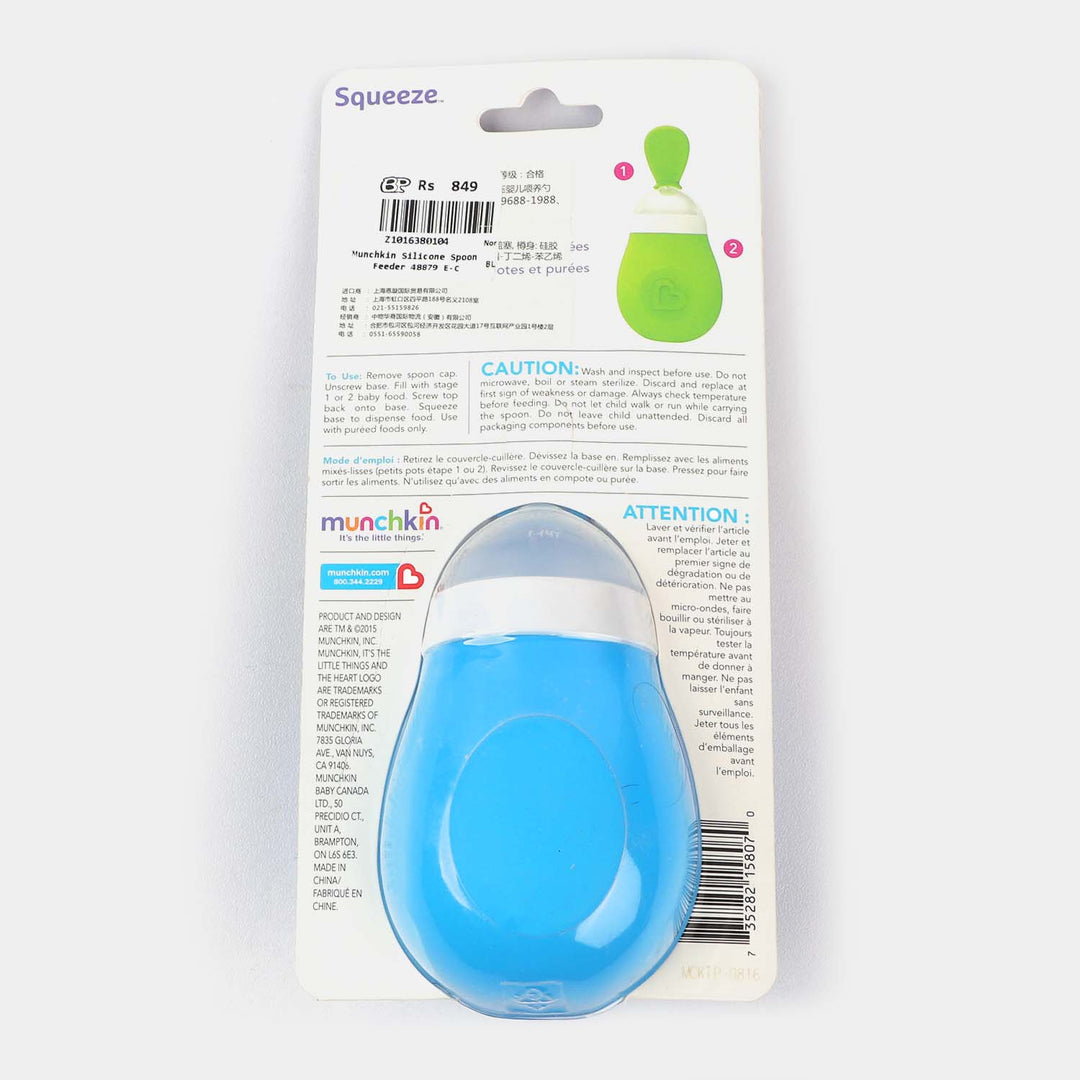 Munchkin Silicone Spoon Feeder-Blue