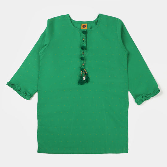 Girls Jacquard independence Co-ord set Go Green - Green