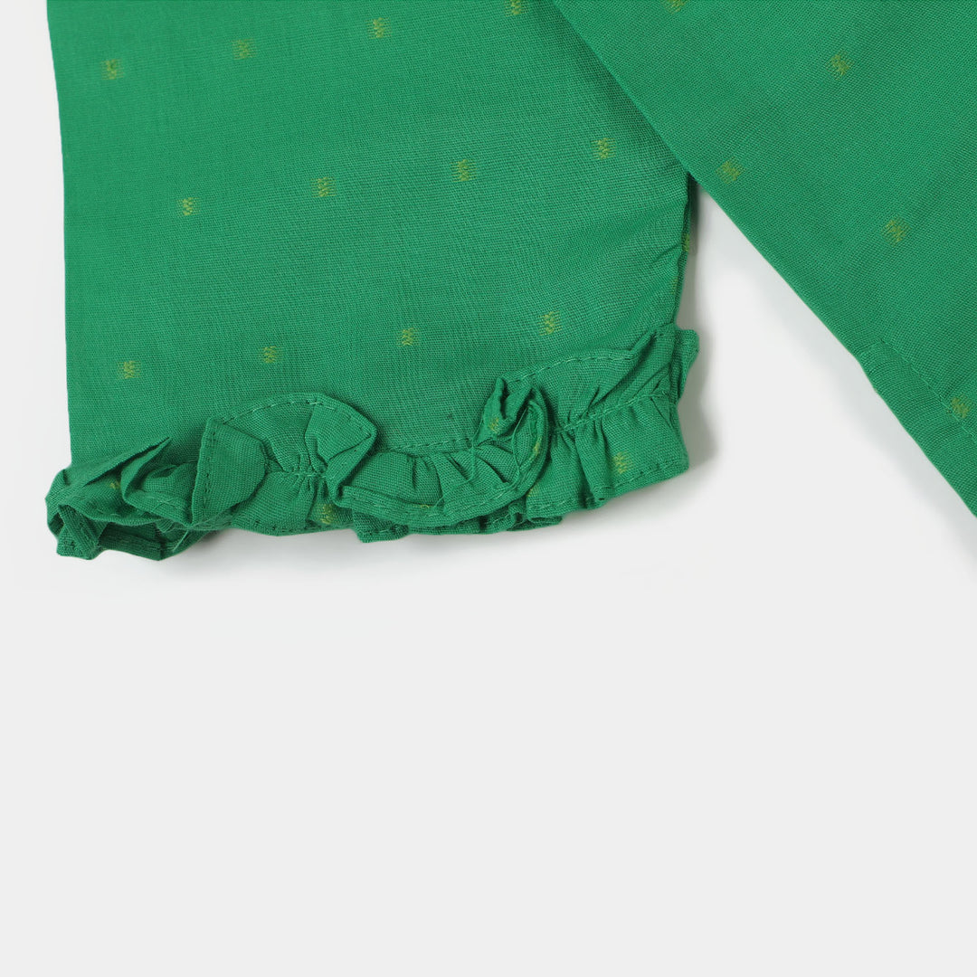Girls Jacquard independence Co-ord set Go Green - Green