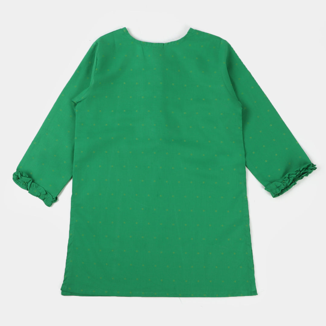 Girls Jacquard independence Co-ord set Go Green - Green
