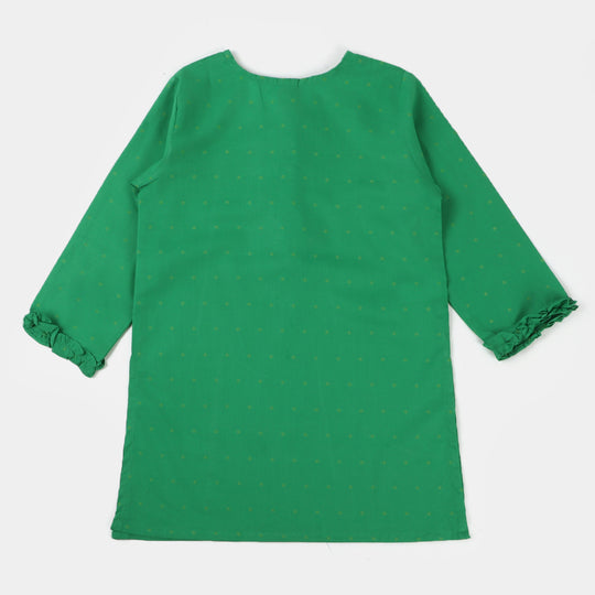 Girls Jacquard independence Co-ord set Go Green - Green