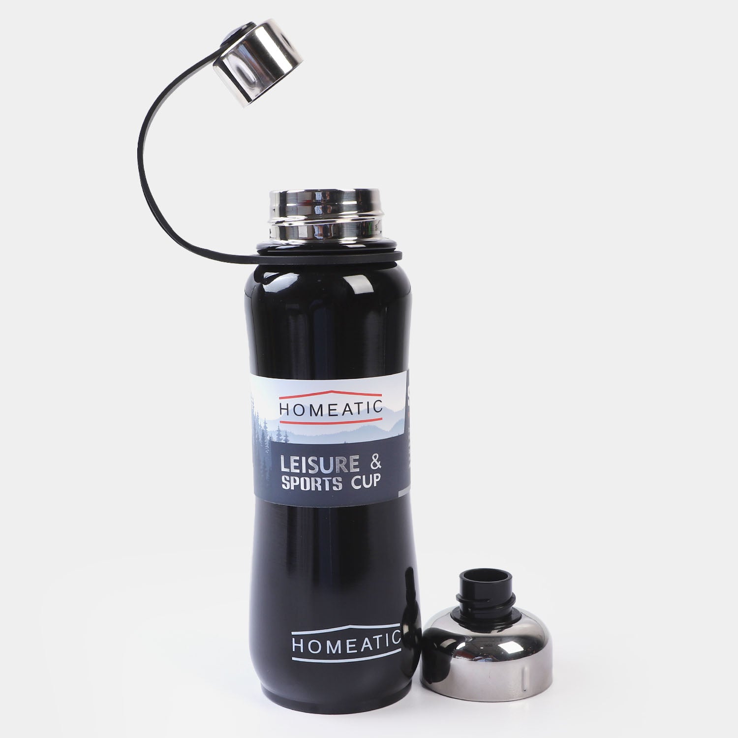 Steel Sports Water Bottle, Black 500ml Price in Pakistan Bachaa Party