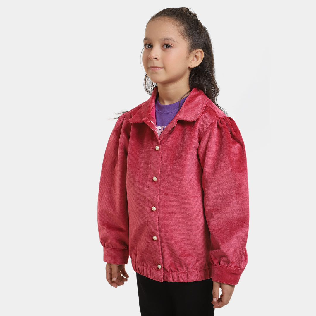 Girls Corduroy Jacket Aztex-S.PINK