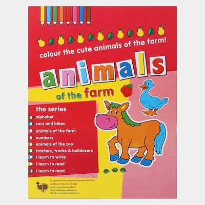 Kids Book Funny Coloring Animal Of Farm