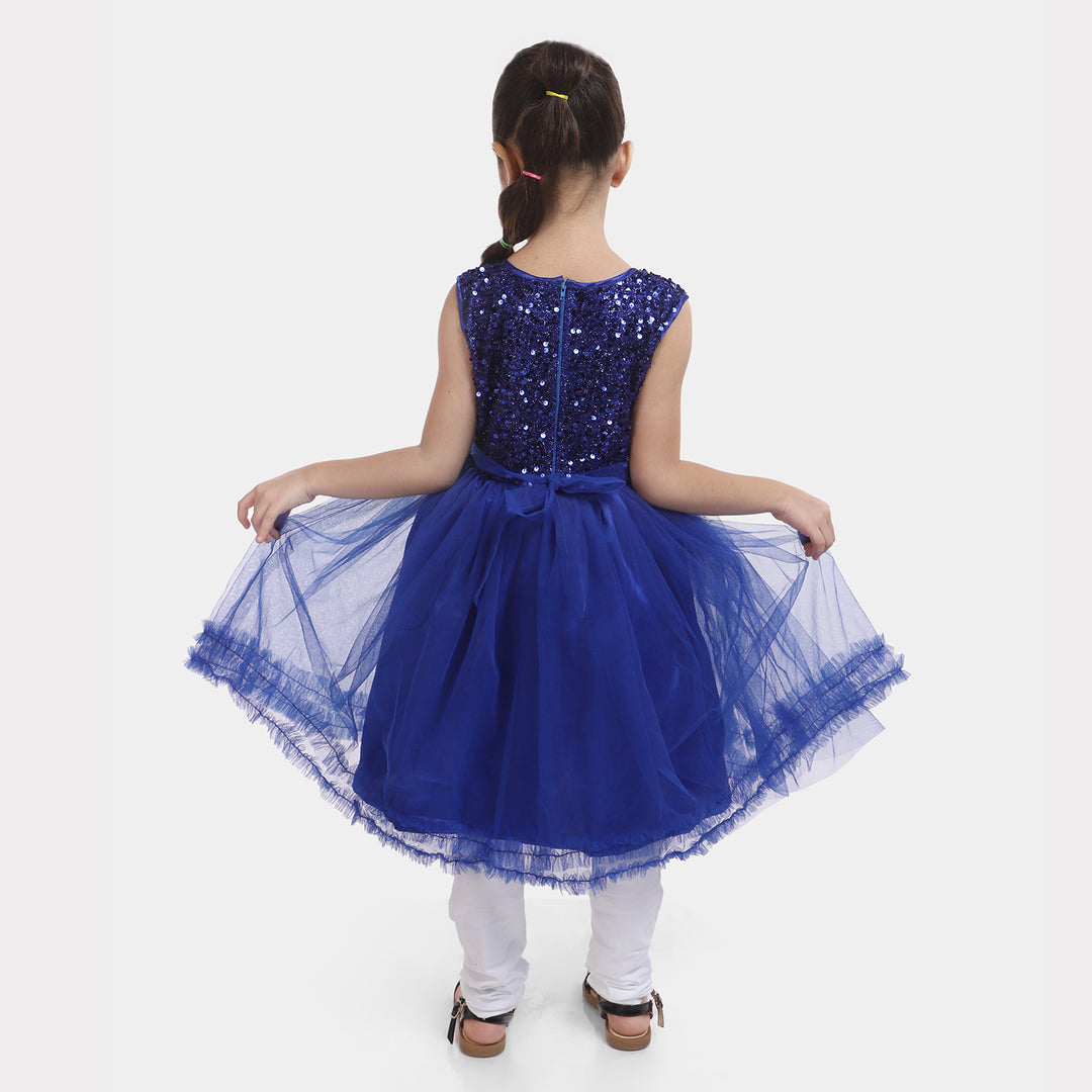 Girls Fancy Frock Pretty Girl-RB-Royal Blue