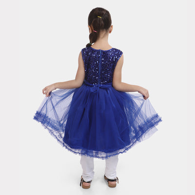 Girls Fancy Frock Pretty Girl-RB-Royal Blue