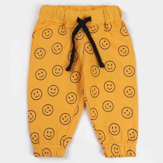 Infant Boys Cotton Sleeping Pyjamas Smiley-Citrus