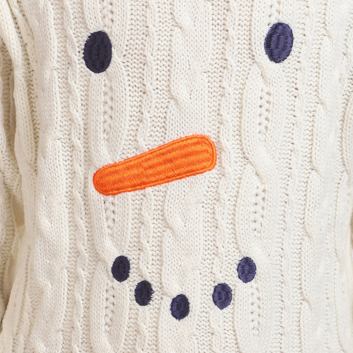 Boys Acrylic Full Sleeves Sweater -White