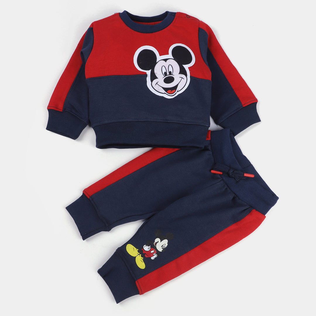 Infant Boys FLEECE Knitted Suit character-NAVY