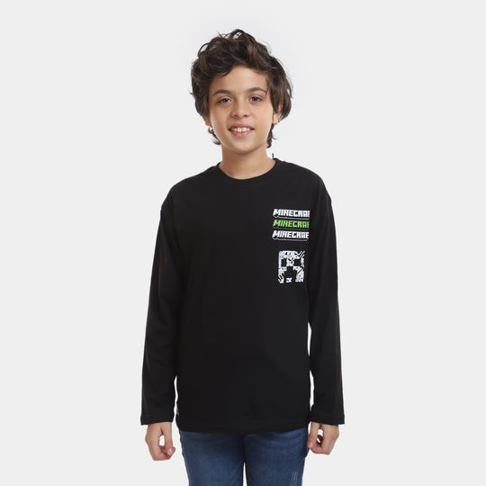 Boys Cotton T-Shirt F/S Craft-BLACK