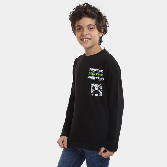 Boys Cotton T-Shirt F/S Craft-BLACK