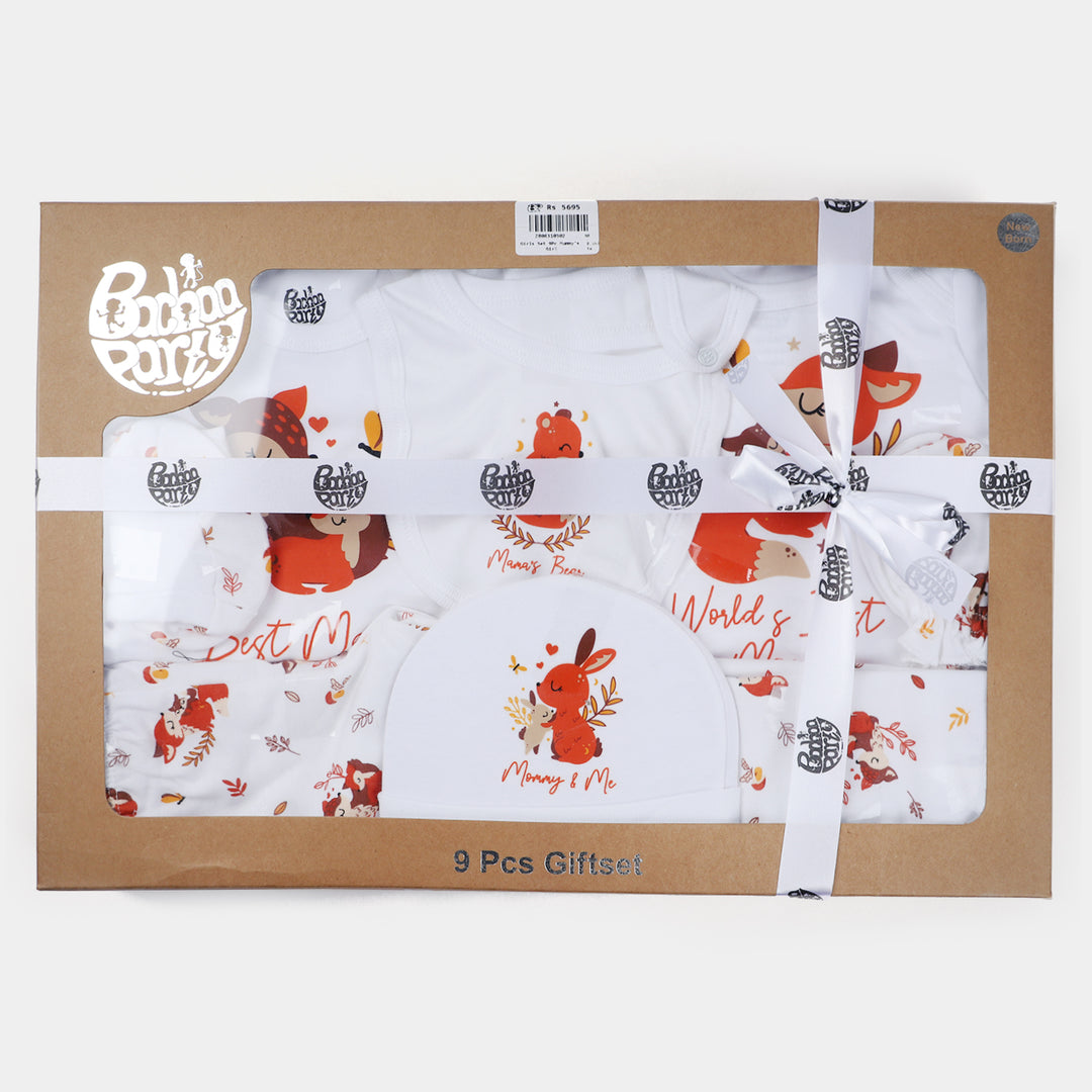 Infant Girls Cotton 9Pc Set Mummy's Girl-B. White