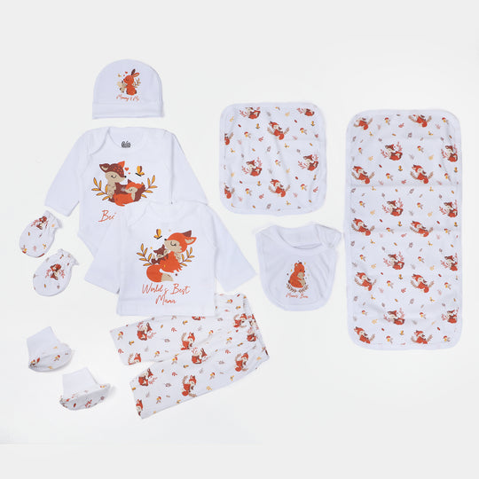 Infant Girls Cotton 9Pc Set Mummy's Girl-B. White