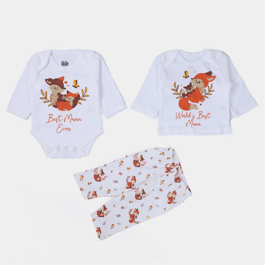 Infant Girls Cotton 9Pc Set Mummy's Girl-B. White