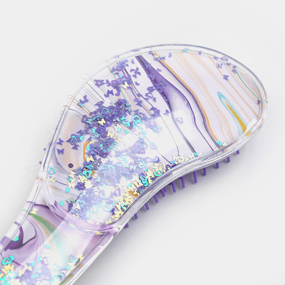 Transparent Glitter Hair Brush For Girls
