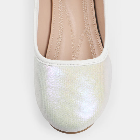 Girls Pumps 203-46-White