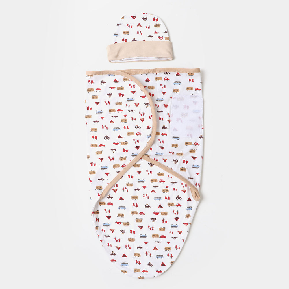 Baby Swaddle Sheet With Cap