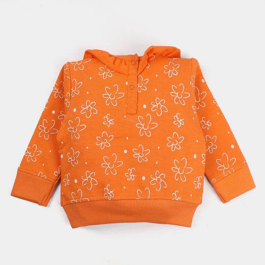 INFANT GIRLS FLEECE KNITTED 2PC SUIT Pure Beauty-C.Orange