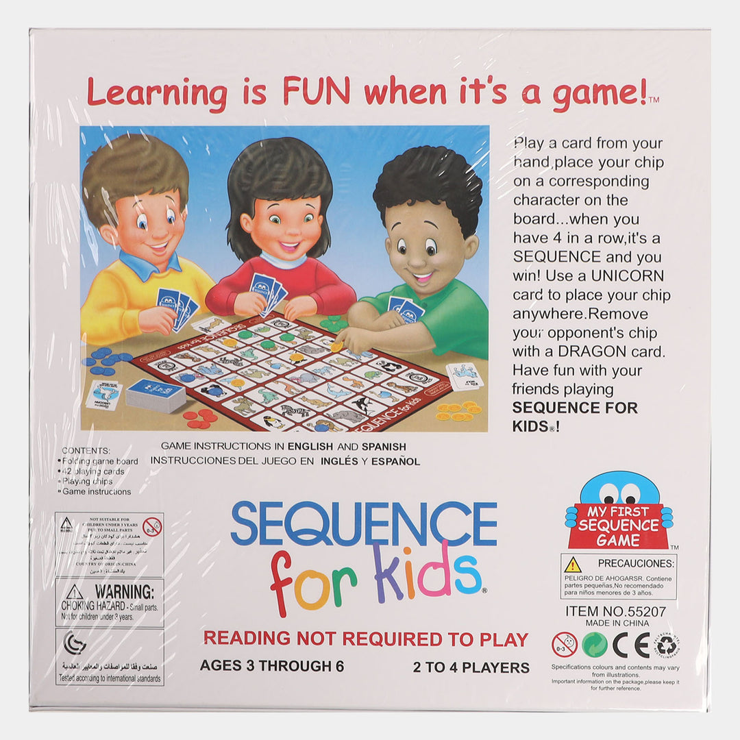 Sequence Game Board For Kids