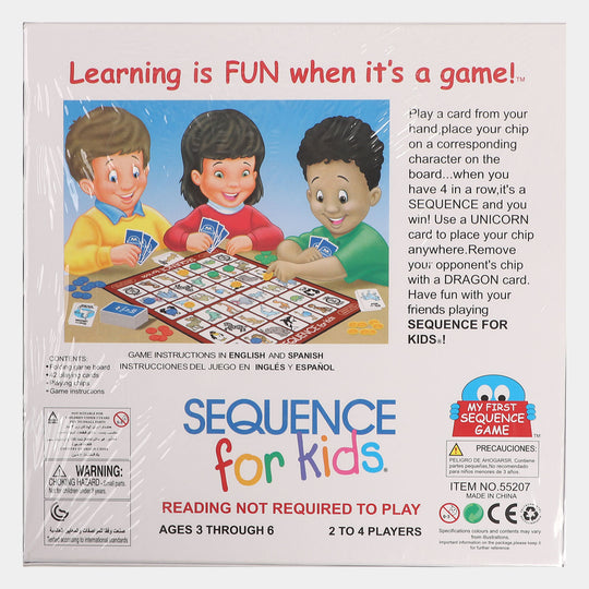 Sequence Game Board For Kids