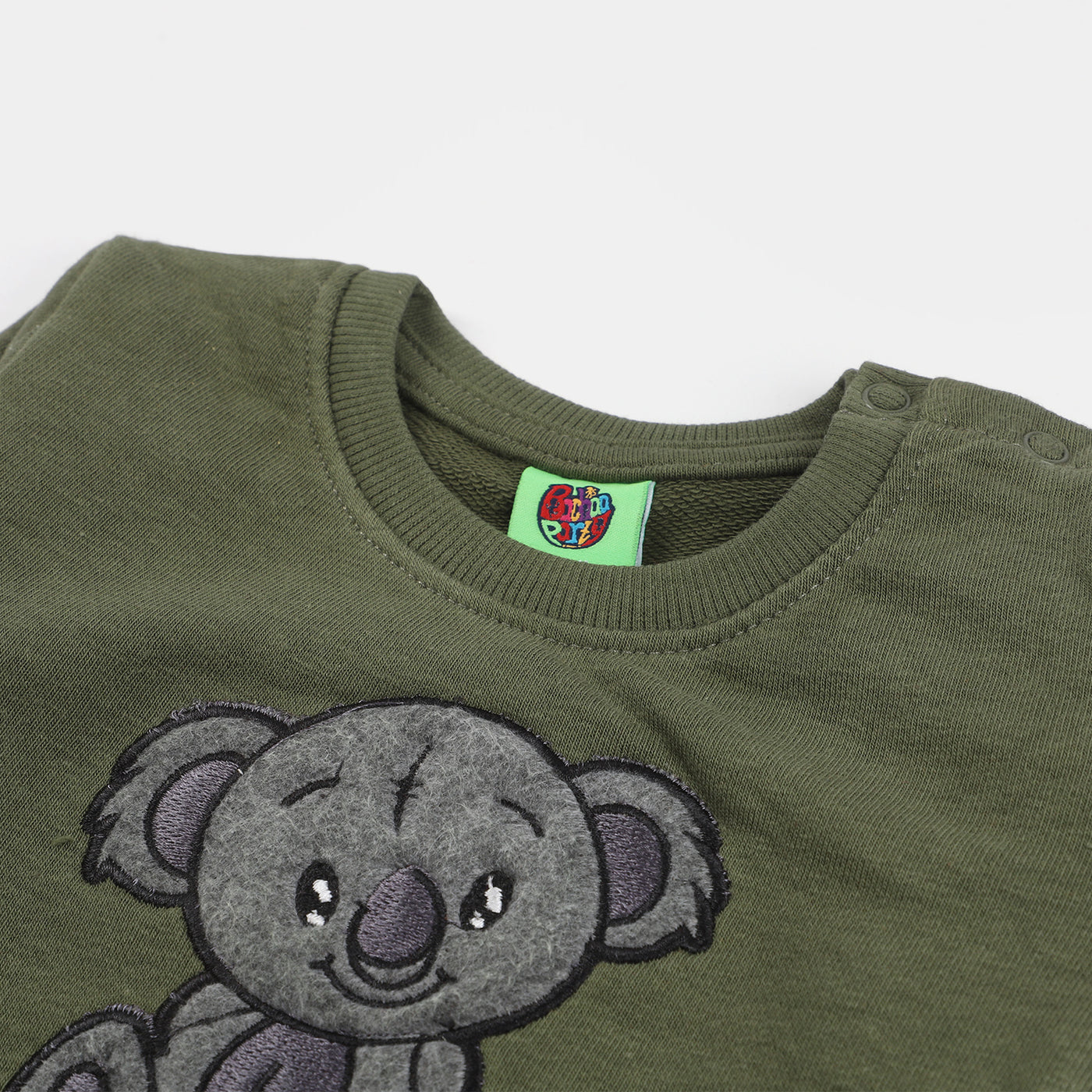 Infant Boys Fleece Sweatshirt Koala-Olive