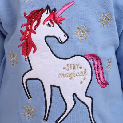 Girls Sweatshirt Stay Magical-Blue