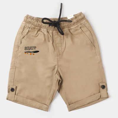 Boys Cotton Short Skate - KHAKI