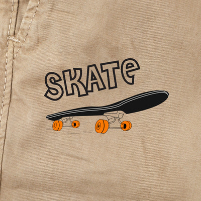 Boys Cotton Short Skate - KHAKI
