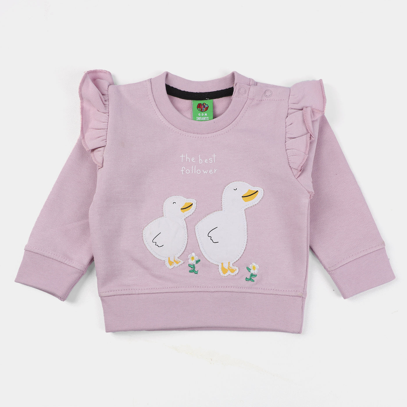Infants Girls Fleece Sweatshirt Best Follower - Lavender