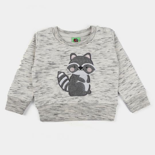 Infant Boys Fleece Sweatshirt Character-Off White melange