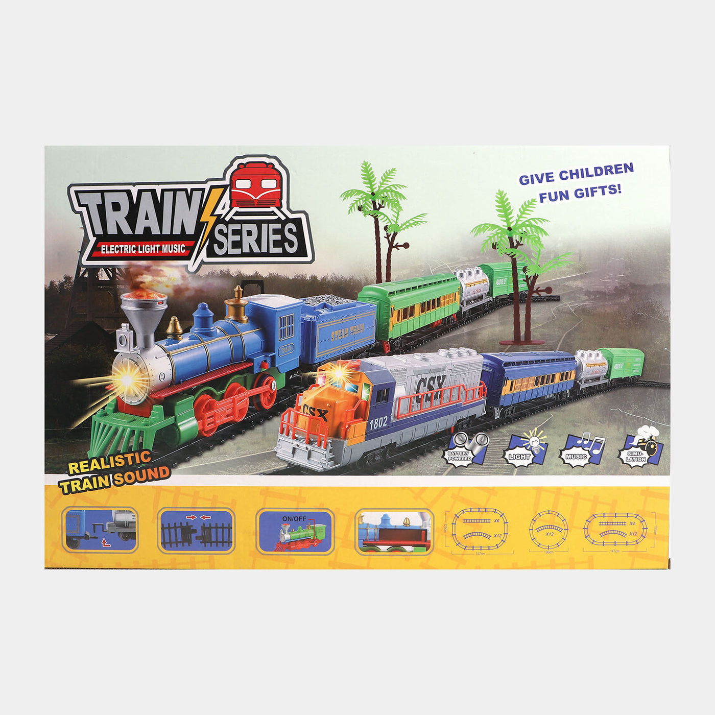 Train Electric Series Look For kids - 24Pcs