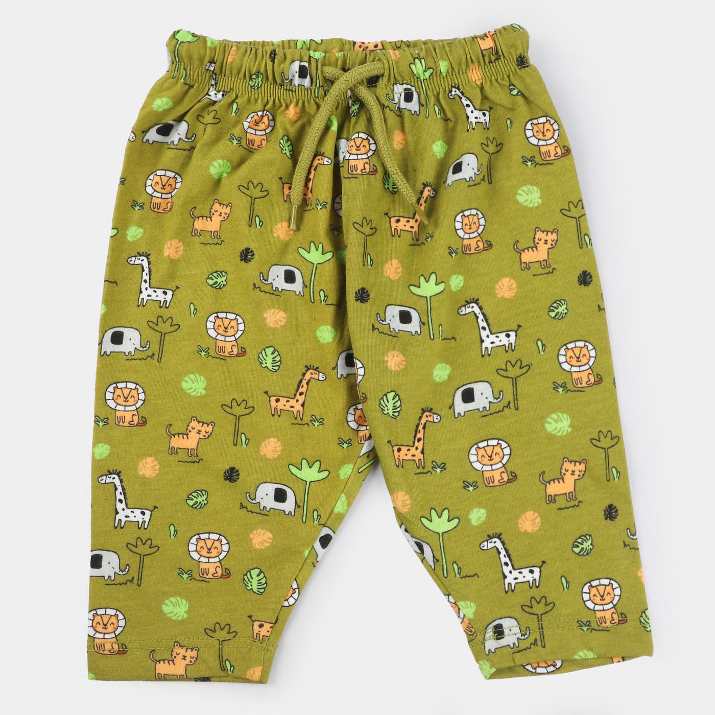 Infant Boys Slub Jersey Knitted Suit Safari Animal - Iguana