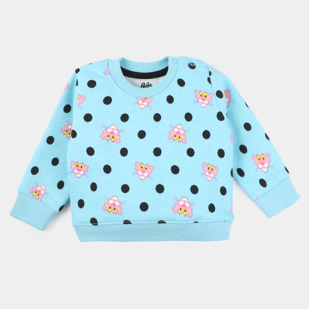 Infant Girls Fleece Knitted Suit Character - Blue