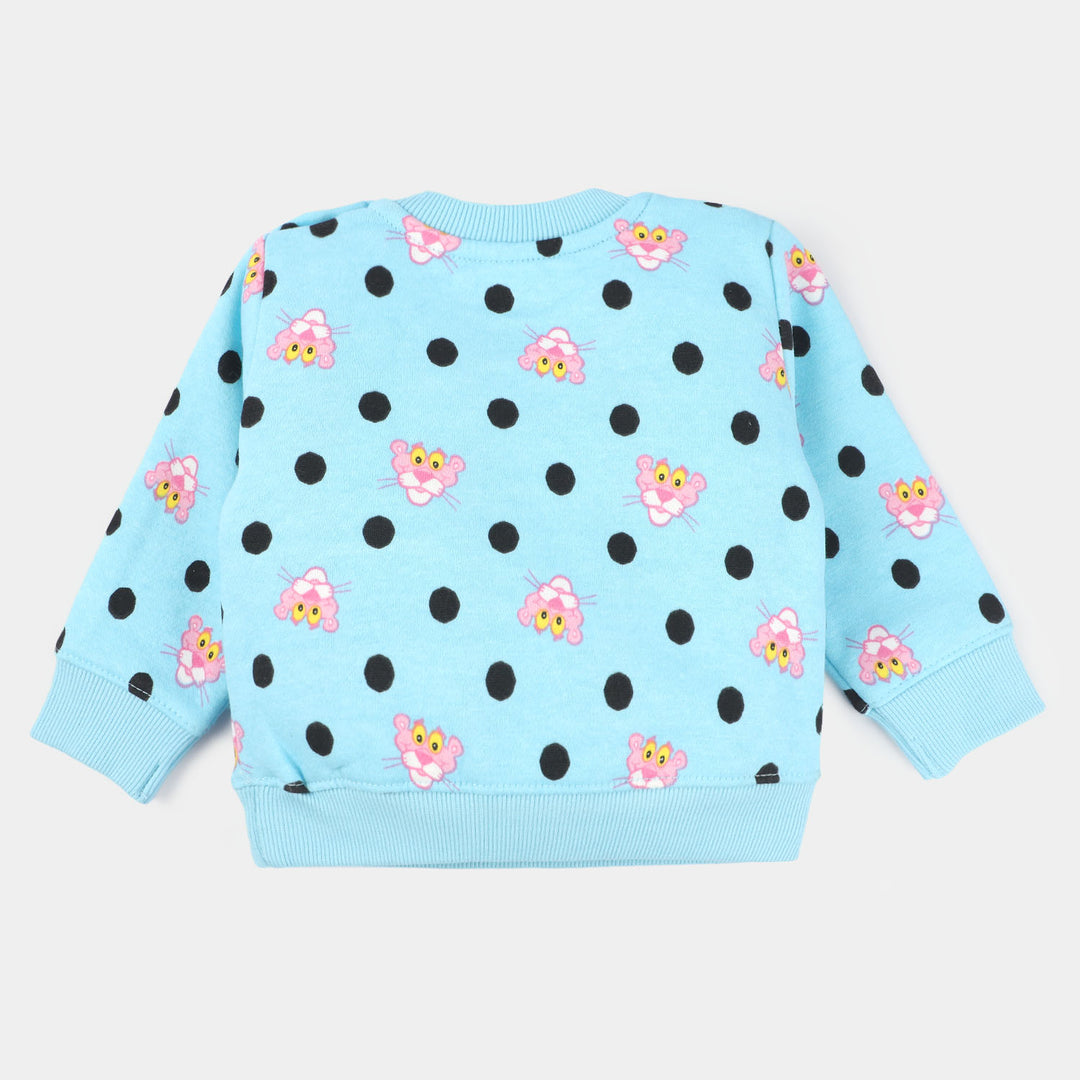 Infant Girls Fleece Knitted Suit Character - Blue