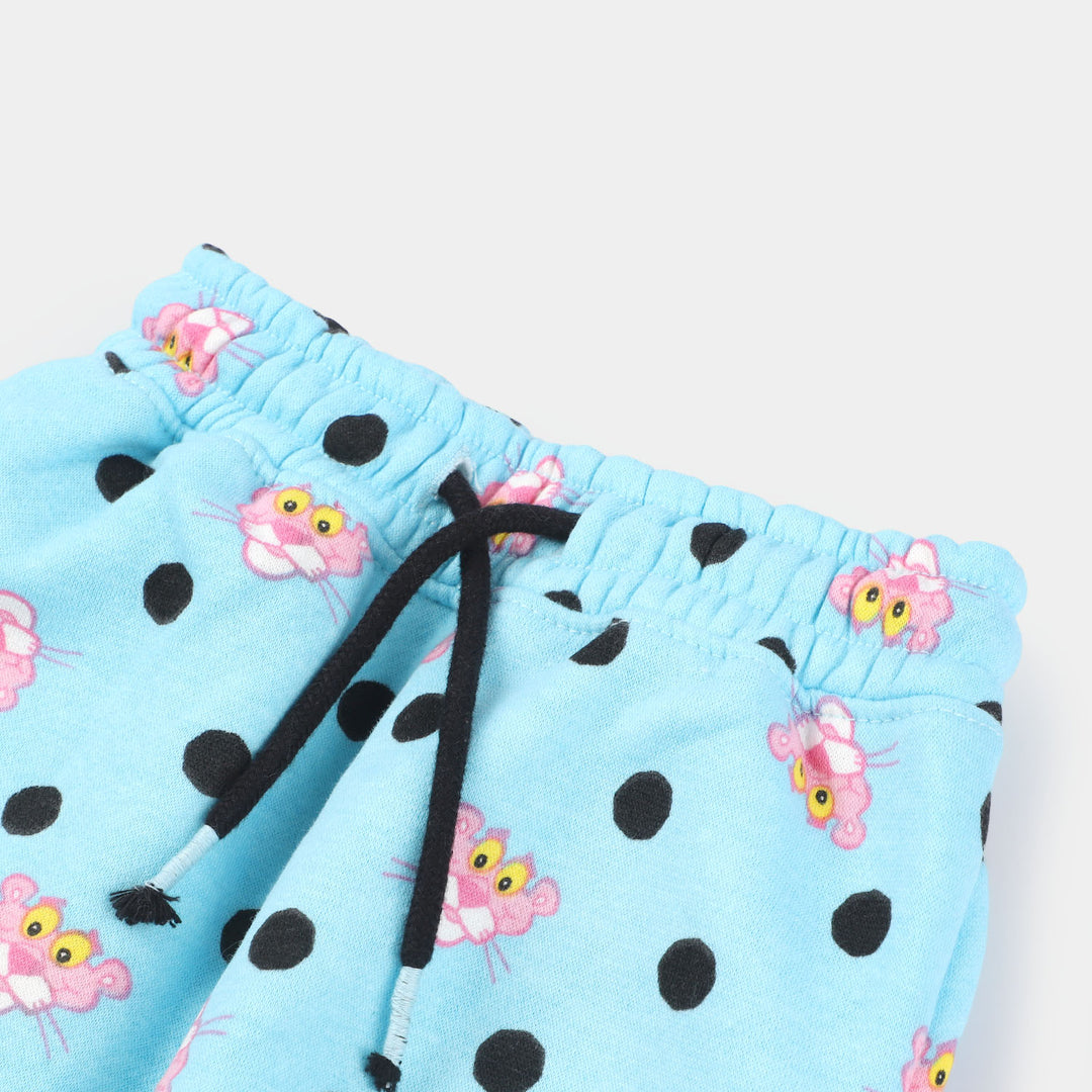 Infant Girls Fleece Knitted Suit Character - Blue