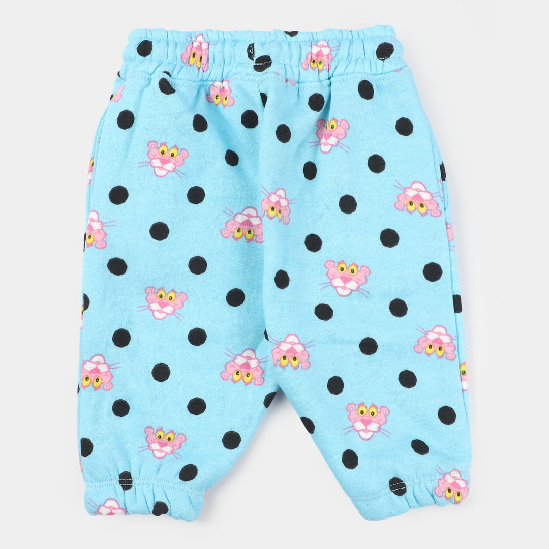 Infant Girls Fleece Knitted Suit Character - Blue