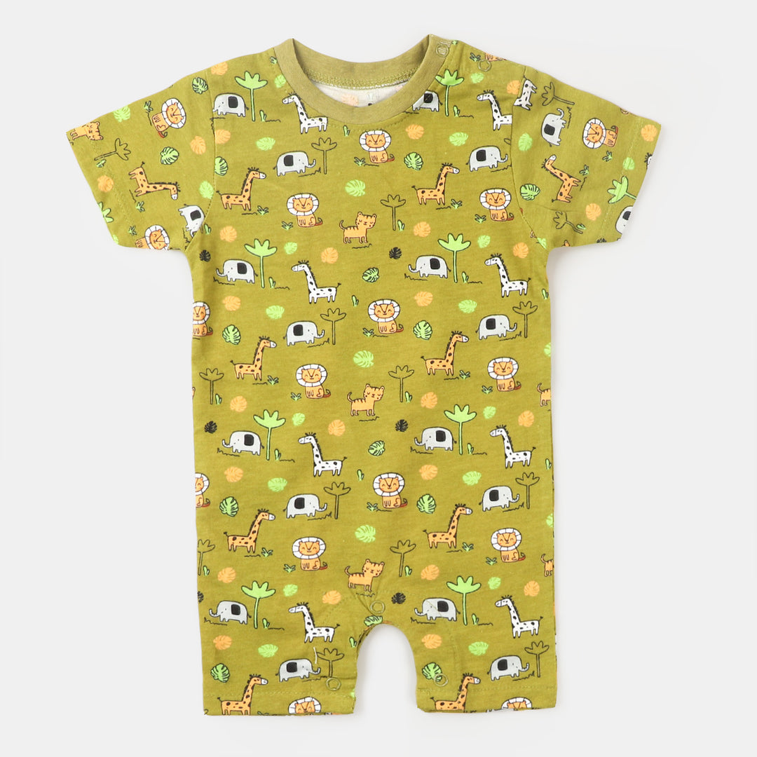 Infant Boys Knitted Romper Safari Animals - A.Gleam