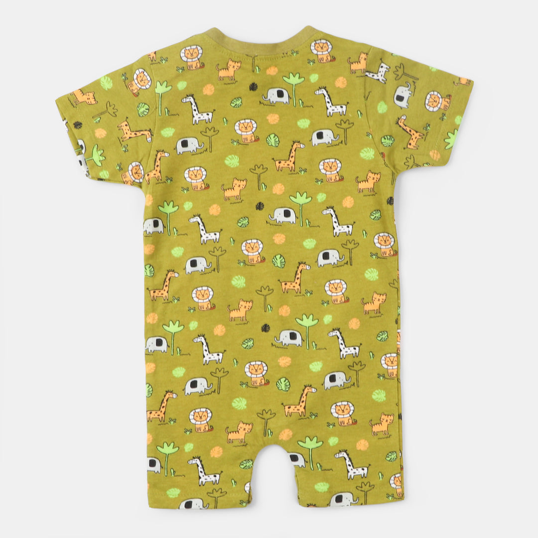 Infant Boys Knitted Romper Safari Animals - A.Gleam