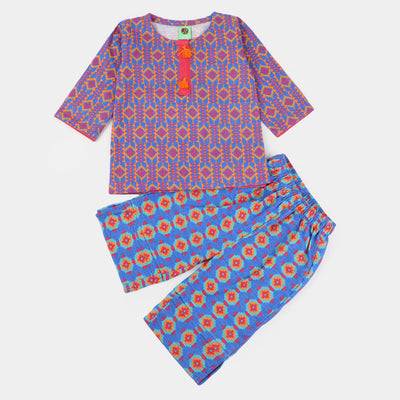 Infant Girls khaddar Printed 2Pcs Suit Cheers-Multi