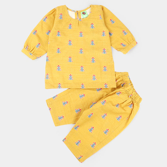 Infant Girls Cotton 2PCs Bonita-Yellow