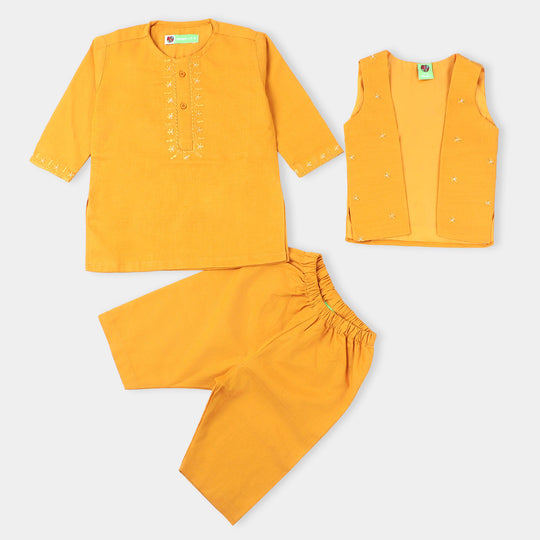 Infant Boys Slub Jersey 3 piece FW 2023-01-Citrus