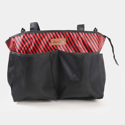 Mother Travel Baby Diaper Bag Large - Red Stripes