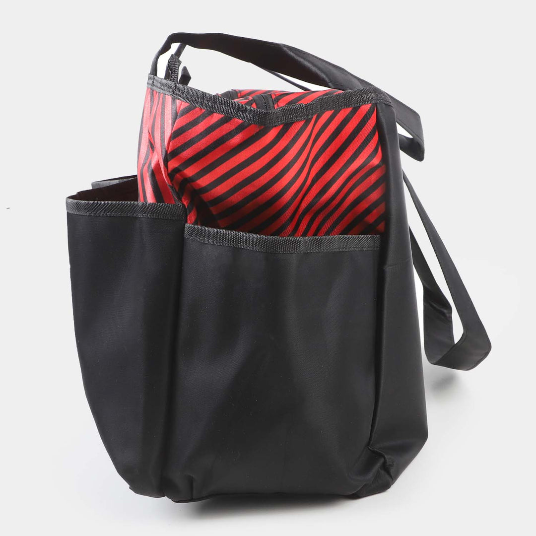 Mother Travel Baby Diaper Bag Large - Red Stripes