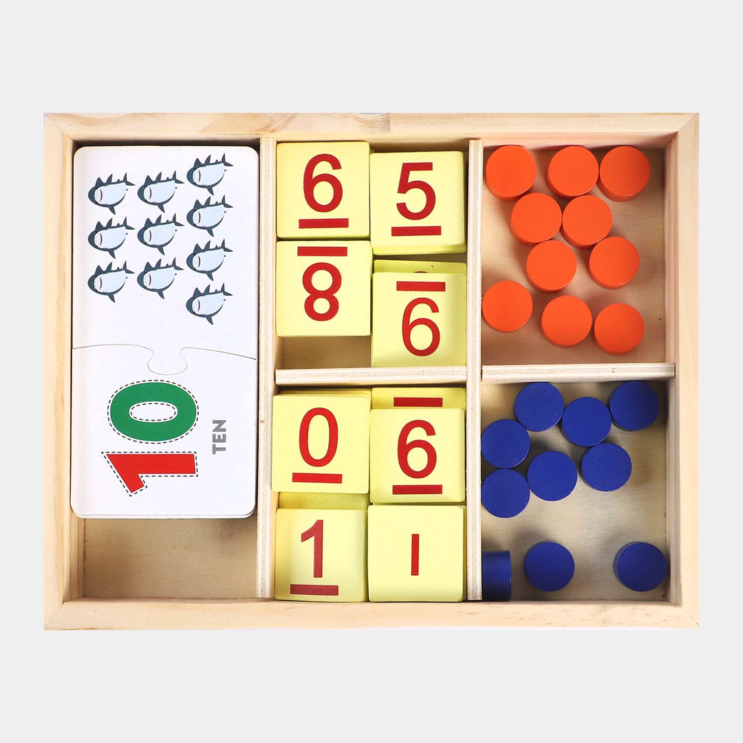 Wooden Arithmetic Paired Learning Box